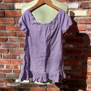 Kid Mashburn Purple and White checkered dress size 4